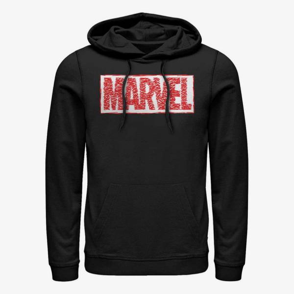 Mikina Merch Marvel - Marvel Scribble Unisex Hoodie Black L