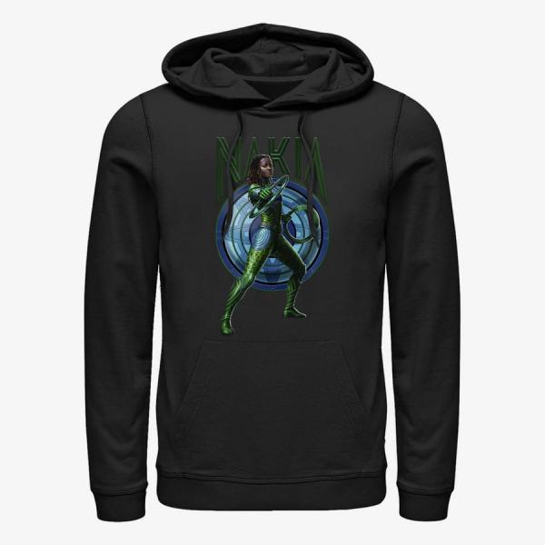 Mikina Merch Marvel Black Panther: Wakanda Forever - Nakia Shield Unisex Hoodie Black XL
