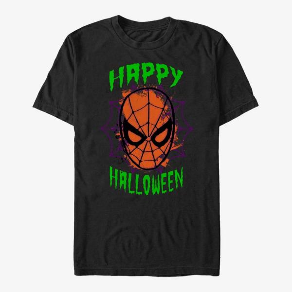 Tričko Merch Marvel Spider-Man Classic - SpiderFace Halloween comp Unisex T-Shirt Black L
