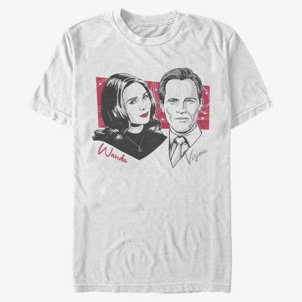 Tričko Merch Marvel WandaVision - OUT OF REGISTER PRINT Unisex T-Shirt White S