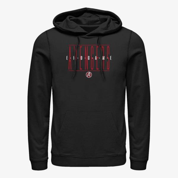 Mikina Merch Marvel Avengers - Strikethrough Text Unisex Hoodie Black S