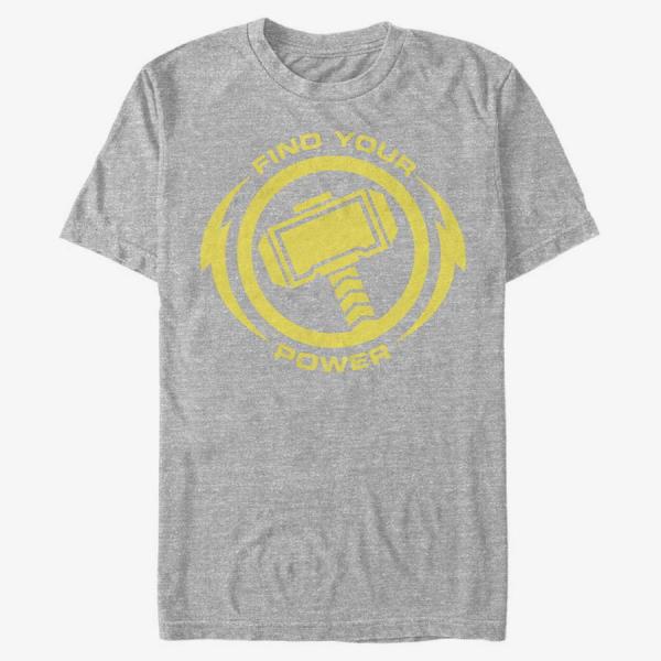 Queens Marvel Avengers Classic - Thor Power Unisex T-Shirt Heather Grey
