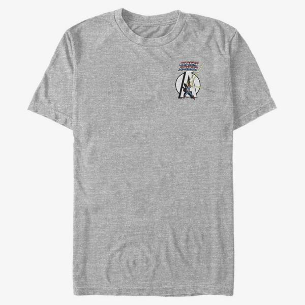 Queens Marvel Avengers Classic - Captain Badge Unisex T-Shirt Heather Grey