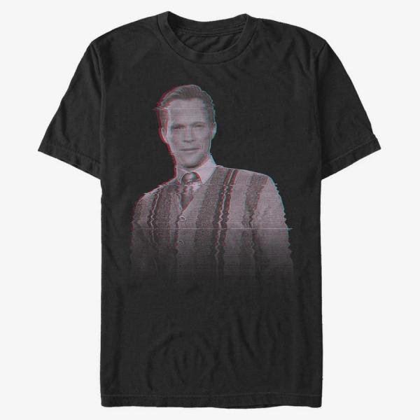 Tričko Merch Marvel WandaVision - VISION VIDEO GLITCH Unisex T-Shirt Black M