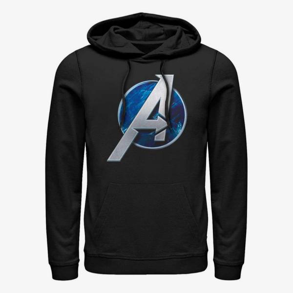 Mikina Merch Marvel Avengers Classic - Avengers Game Circle Logo Unisex Hoodie Black S