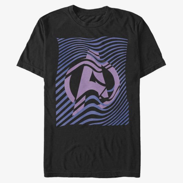 Tričko Merch Marvel Avengers Classic - Wavy Avengers Icon Unisex T-Shirt Black XXL