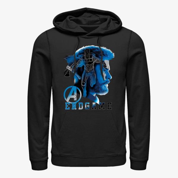 Queens Marvel Avengers: Endgame - Thor Endgame Silhouette Unisex Hoodie Black
