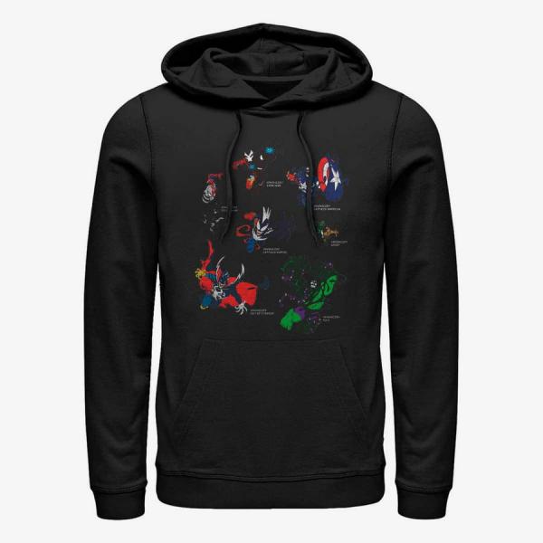 Mikina Merch Marvel - Venomized Heros Unisex Hoodie Black S