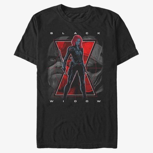 Tričko Merch Marvel Black Widow - Big Three Unisex T-Shirt Black S