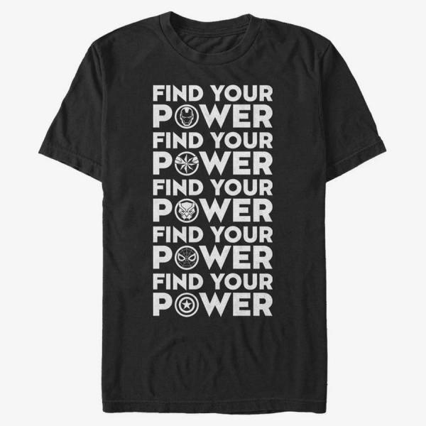 Queens Marvel Avengers Classic - Team Power Unisex T-Shirt Black