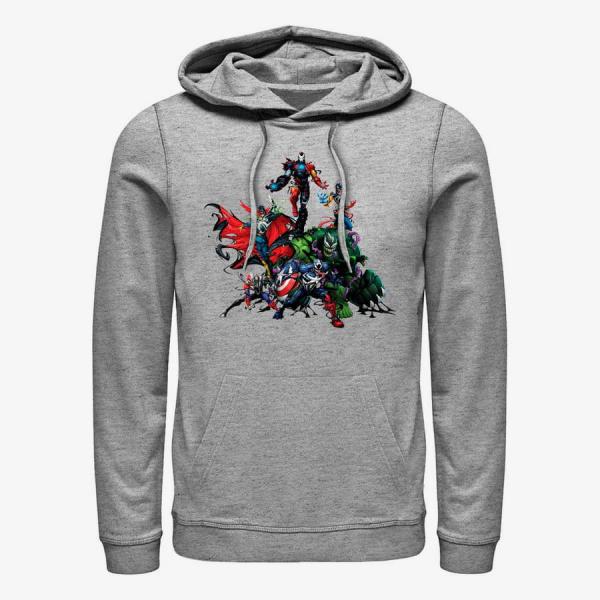 Mikina Merch Marvel - Venom Avengers Unisex Hoodie Heather Grey M