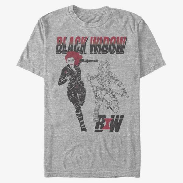 Tričko Merch Marvel Black Widow - BLACK WIDOW Unisex T-Shirt Heather Grey XL