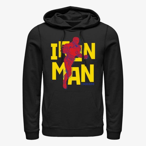 Queens Marvel Avengers: Endgame - Text Pop Iron Unisex Hoodie Black