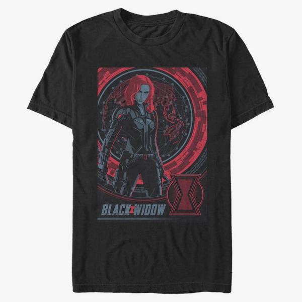 Tričko Merch Marvel Black Widow - Widow Globe Unisex T-Shirt Black XXL