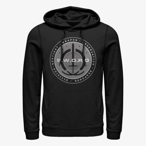 Mikina Merch Marvel WandaVision - Sword Logo Unisex Hoodie Black XXXL