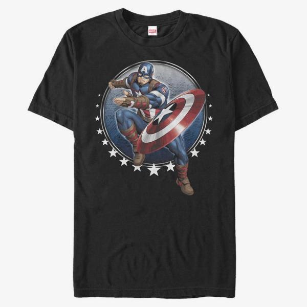 Tričko Merch Marvel Classic - Captain Toss Unisex T-Shirt Black XXL