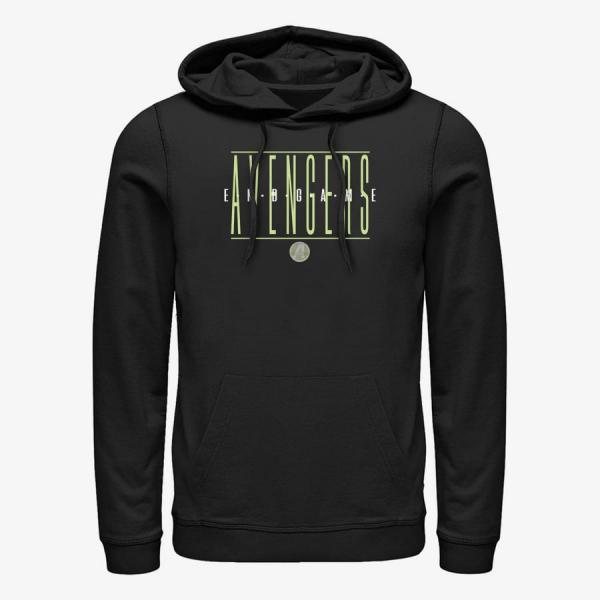 Queens Marvel Avengers - Strikethrough Text - GREEN INK Unisex Hoodie Black