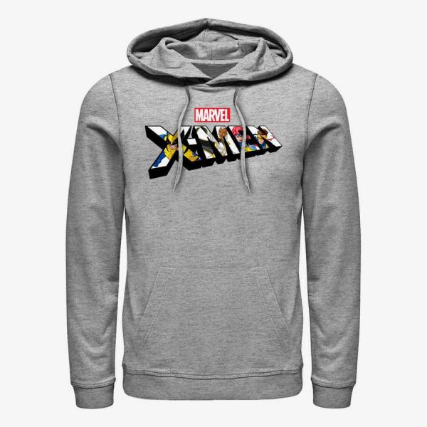 Mikina Merch Marvel X-Men - Xmen Character Logo Unisex Hoodie Heather Grey XL