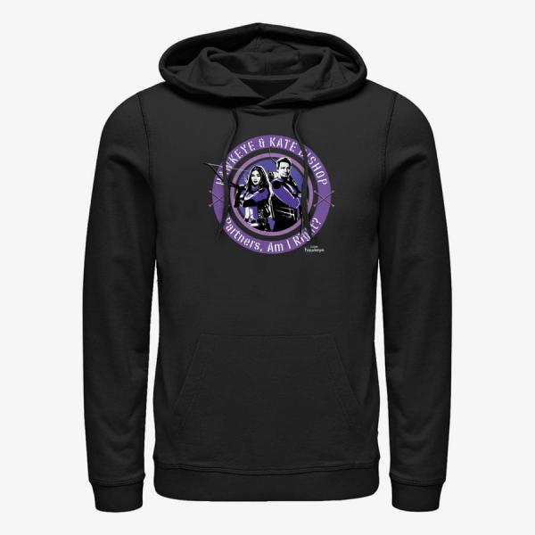 Mikina Merch Marvel Hawkeye - Hawkeye Kate Stamp Unisex Hoodie Black XL