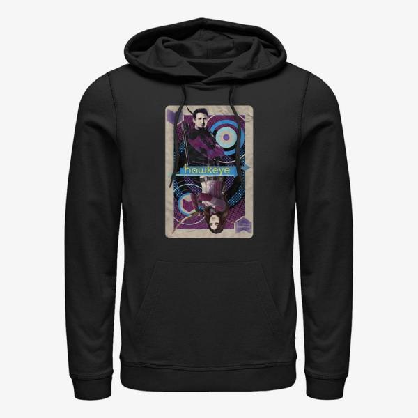Mikina Merch Marvel Hawkeye - Casted Cards Unisex Hoodie Black S