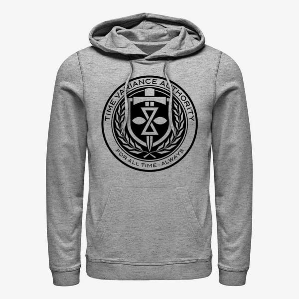 Mikina Merch Marvel Loki - TVA POCKET CREST Unisex Hoodie Heather Grey XXL