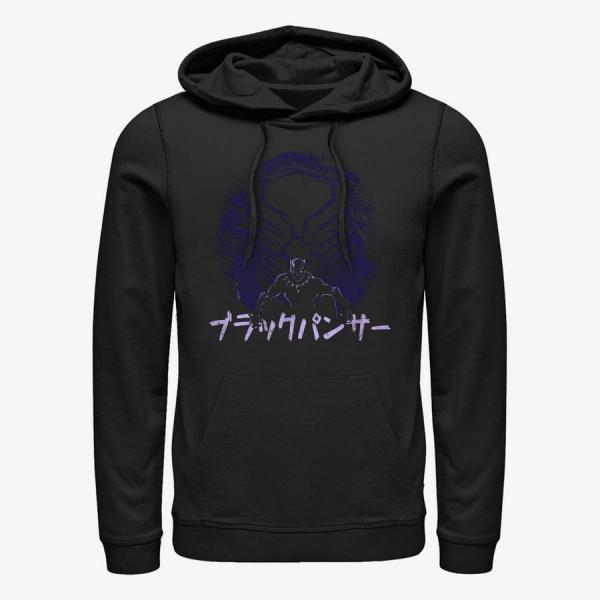Mikina Merch Marvel Avengers Classic - Black Panther Kanji Unisex Hoodie Black S
