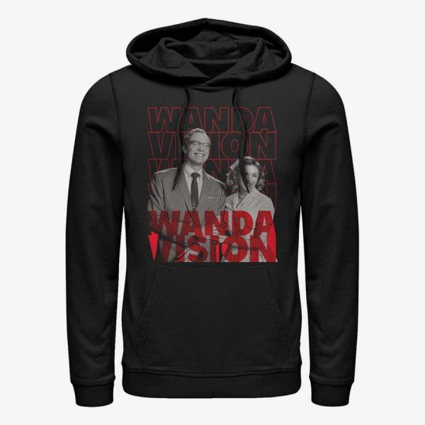 Mikina Merch Marvel WandaVision - REPEATING TEXT Unisex Hoodie Black XXXL