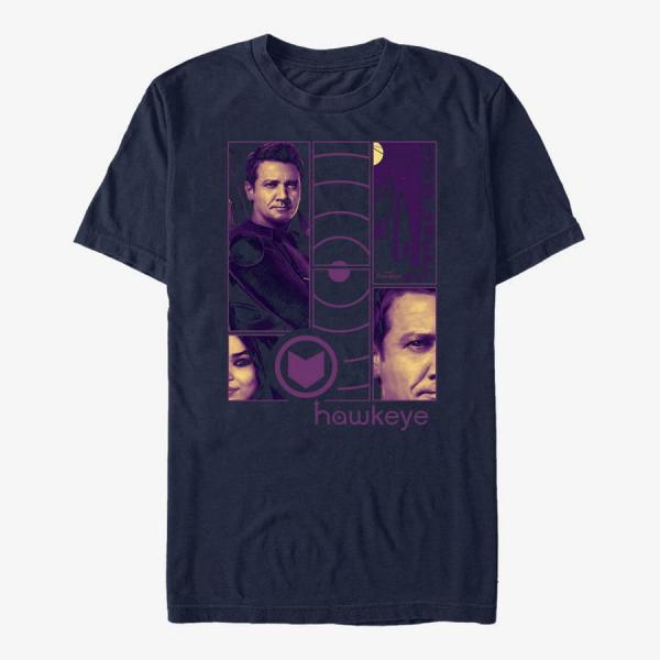 Queens Marvel Hawkeye - Hawkeye Panel Unisex T-Shirt Navy Blue