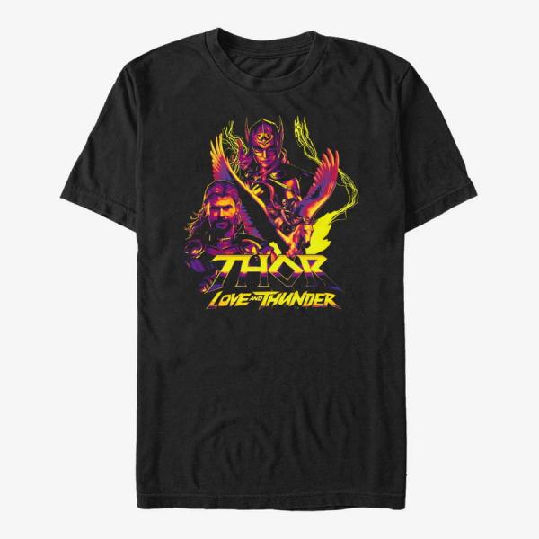 Queens Marvel Thor: Love and Thunder - Thunder Character Pyramid Unisex T-Shirt Black