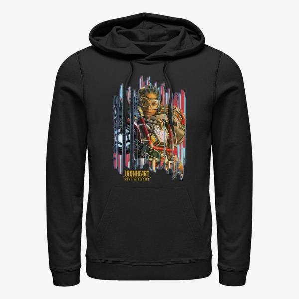Mikina Merch Marvel Black Panther: Wakanda Forever - Iron Heart Poster look Unisex Hoodie Black XXXL