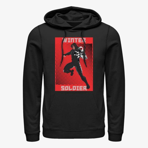Mikina Merch Marvel - Halftone Soldier Unisex Hoodie Black S