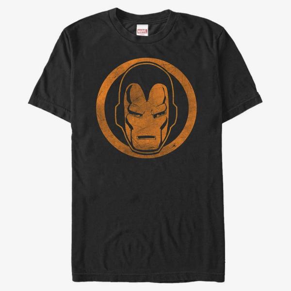 Tričko Merch Marvel Avengers Classic - Iron Orange Unisex T-Shirt Black M