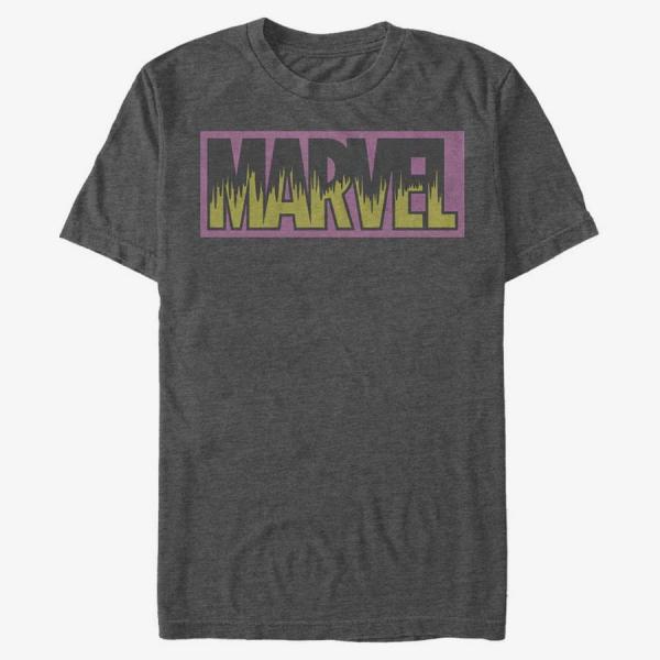 Tričko Merch Marvel Other - Neon Logo Unisex T-Shirt Dark Heather Grey M