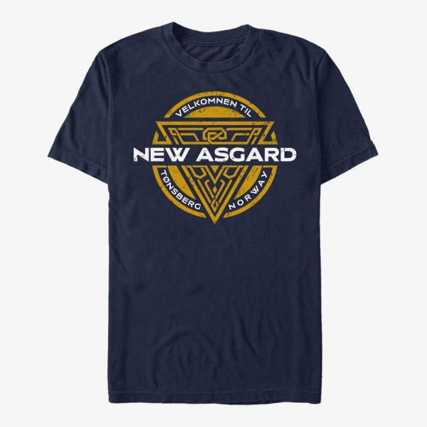 Queens Marvel Thor: Love and Thunder - New Badge Unisex T-Shirt Navy Blue