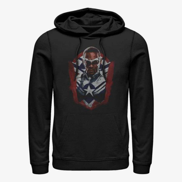 Mikina Merch Marvel The Falcon and the Winter Soldier - All The Shield Unisex Hoodie Black XXL