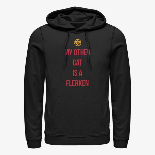 Queens Captain Marvel: Movie - Other Cat Unisex Hoodie Black