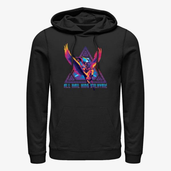 Mikina Merch Marvel Thor: Love and Thunder - Valkyrie Triangle Badge Unisex Hoodie Black S