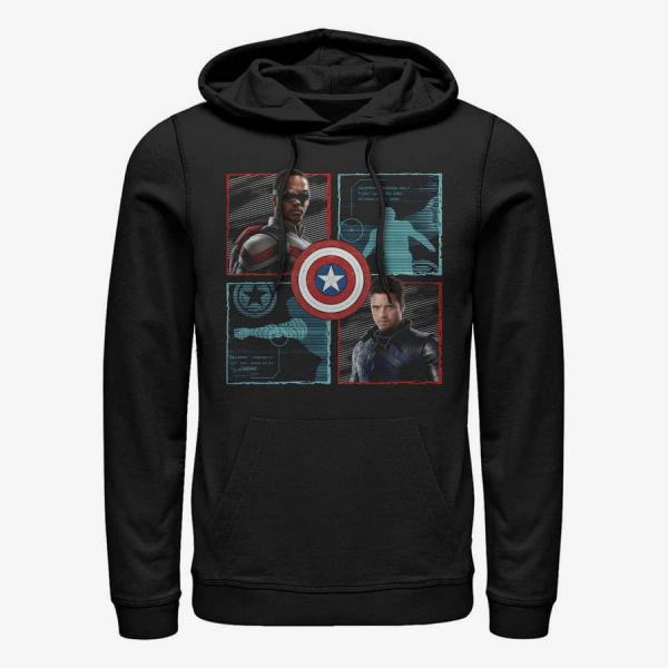 Mikina Merch Marvel The Falcon and the Winter Soldier - Hero Box Up Unisex Hoodie Black XXL