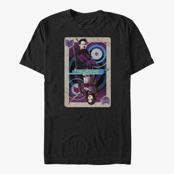 Tričko Merch Marvel Hawkeye - Casted Cards Unisex T-Shirt Black L