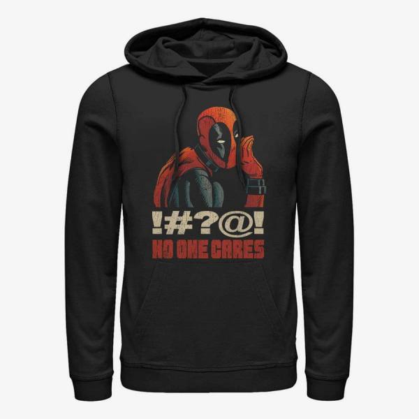 Queens Marvel Deadpool - No One Cares Unisex Hoodie Black