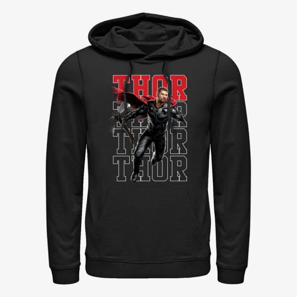 Mikina Merch Marvel Avengers: Endgame - Heroic Shot Thor Unisex Hoodie Black XL