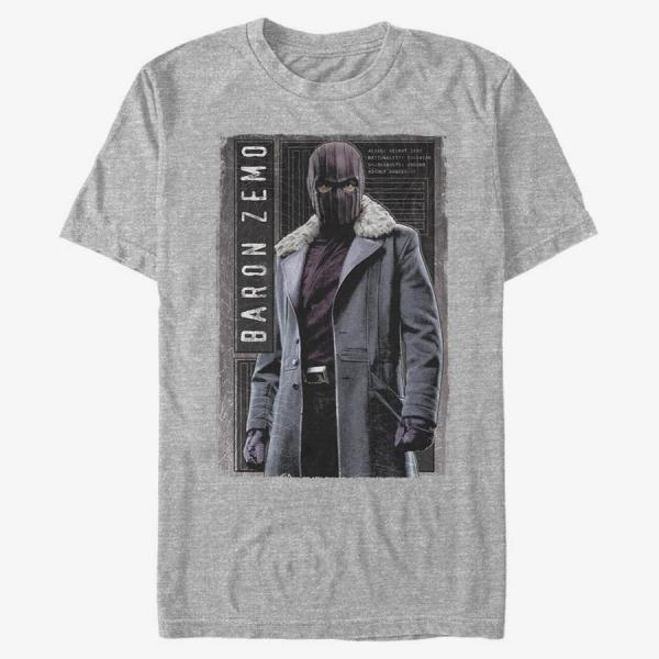 Tričko Merch Marvel The Falcon and the Winter Soldier - Baron Panel Unisex T-Shirt Heather Grey XXL