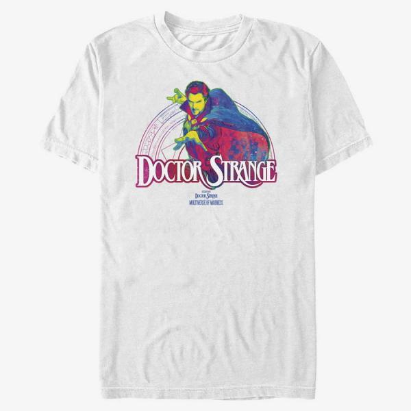 Tričko Merch Marvel Doctor Strange in the Multiverse of Madness - Doc Neon Unisex T-Shirt White XXL