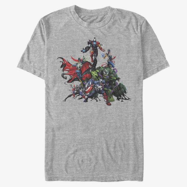 Queens Marvel - Venom Avengers Unisex T-Shirt Heather Grey