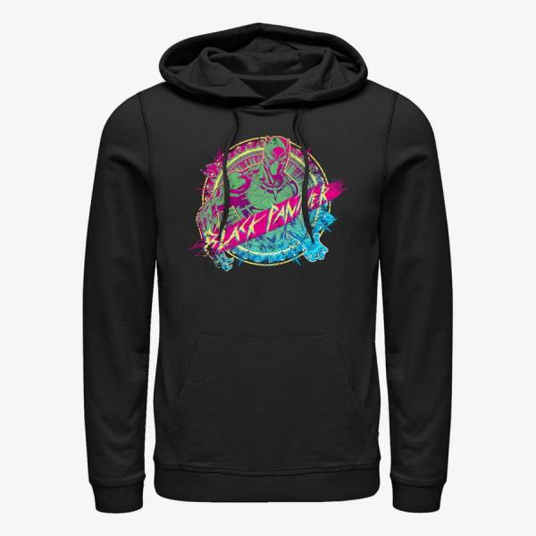 Mikina Merch Marvel Avengers Classic - Neon Panther Unisex Hoodie Black S