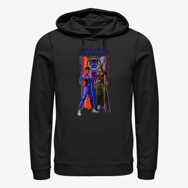 Queens Marvel Black Panther: Wakanda Forever - Wakanda Forever Duo Banner Unisex Hoodie Black