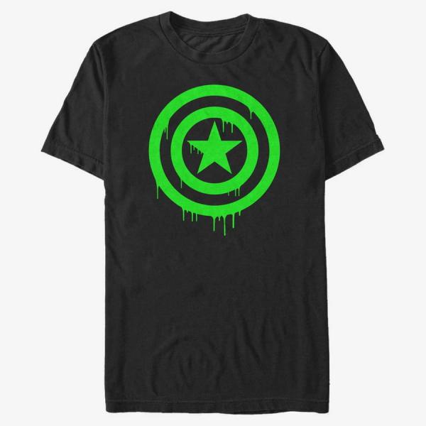 Queens Marvel Avengers Classic - Oozing Shield Unisex T-Shirt Black