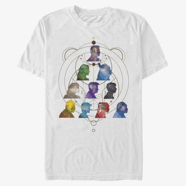 Queens Marvel The Eternals - SILHOUETTE HEADS Unisex T-Shirt White
