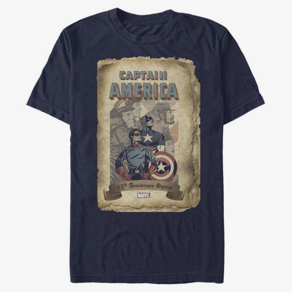 Tričko Merch Marvel Avengers Classic - Old Western Unisex T-Shirt Navy Blue XXL