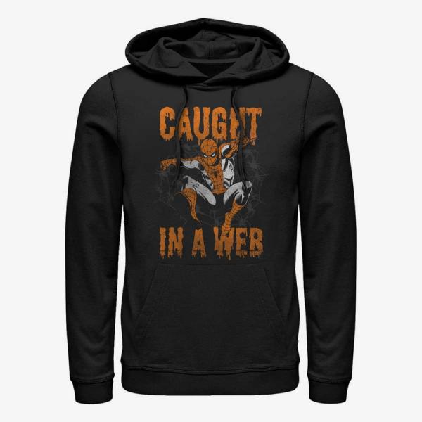 Mikina Merch Marvel Spider-Man Classic - Caught Unisex Hoodie Black M